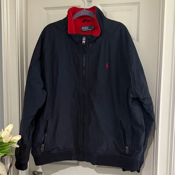 Polo Ralph Lauren Men's Navy bomber waterproof Jacket - Picture 1 of 8